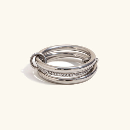 [Echo Fine]Evadne Diamond Ring Stack