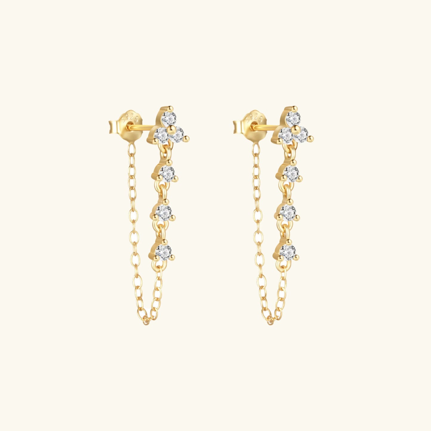 [Echo Fine]Daniella Diamond Chain Stud