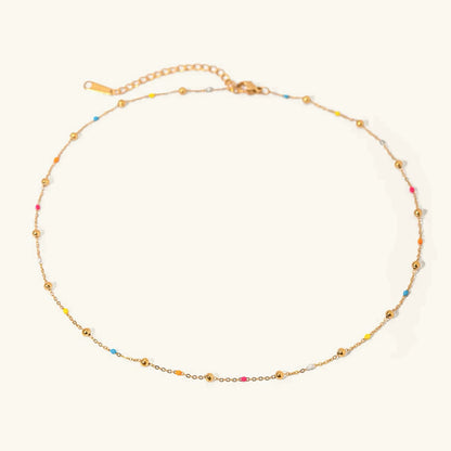 [Echo Fine]Amphitrite Gold Chain Bead Necklace