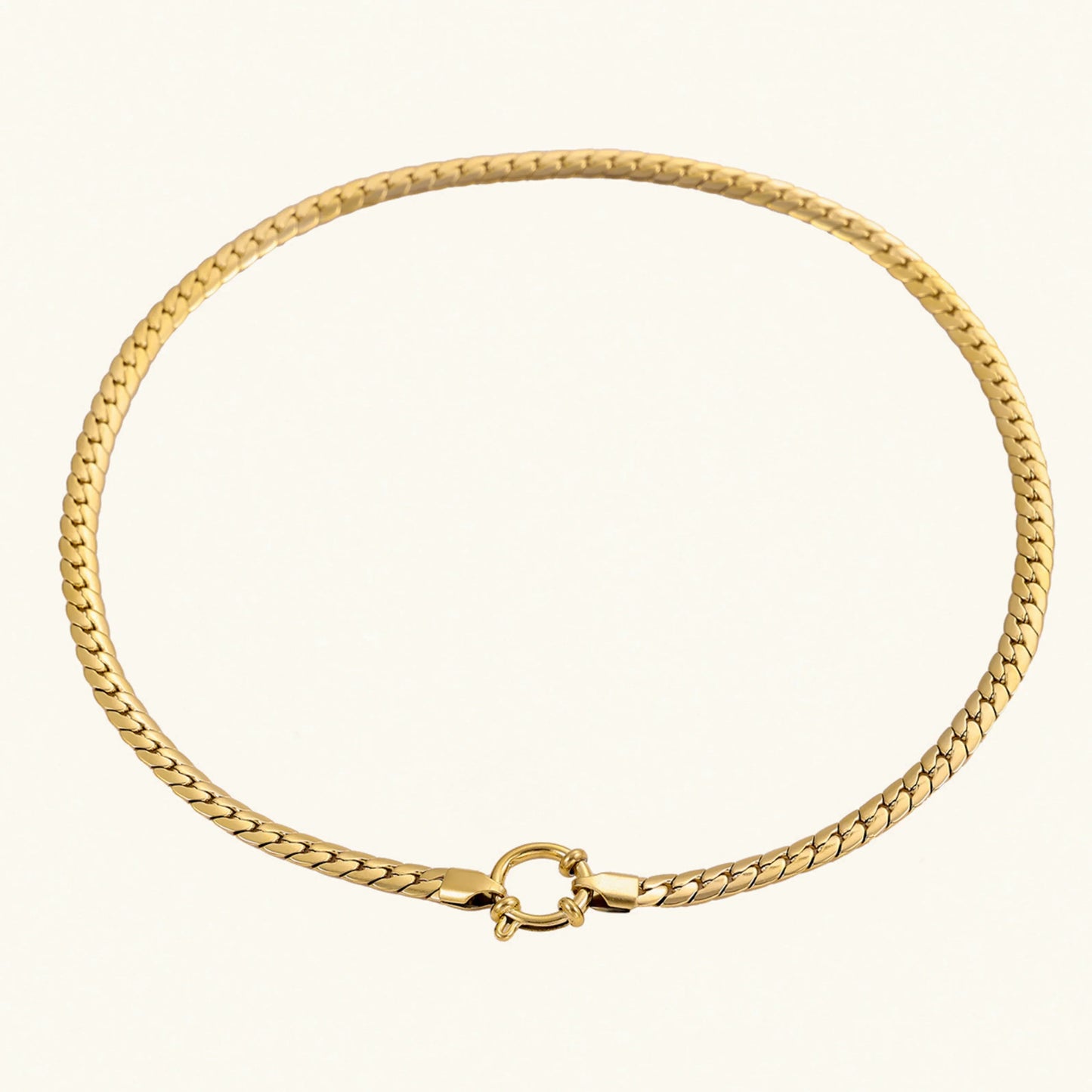 [Echo Fine]Gardenia Gold Herringbone Pendant