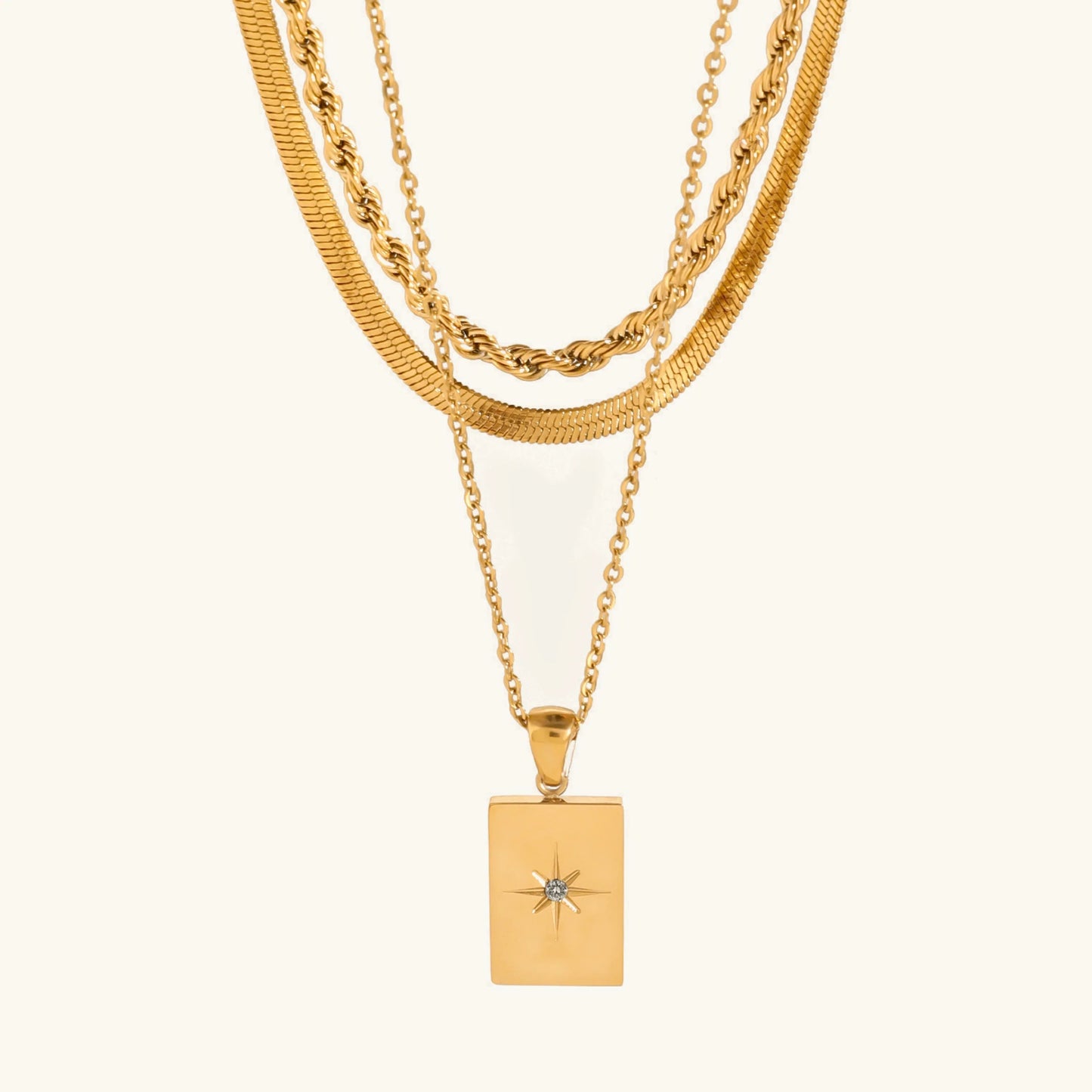 [Echo Fine]Raphaela Layered Gold Necklace