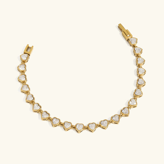 [Echo Fine]Romani Heart Shaped Tennis Bracelet