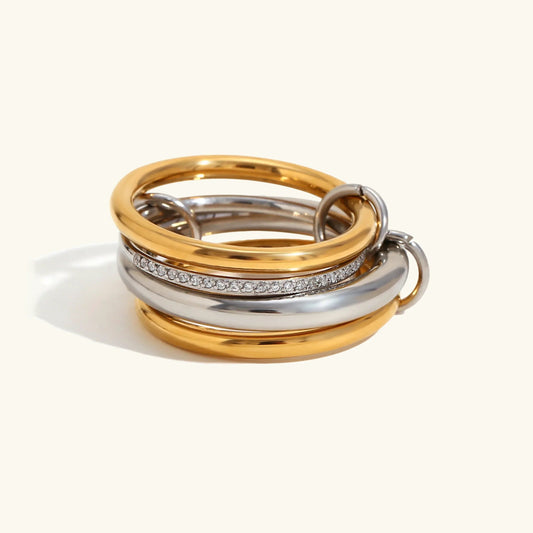 [Echo Fine]Aeliana Diamond Ring Stack