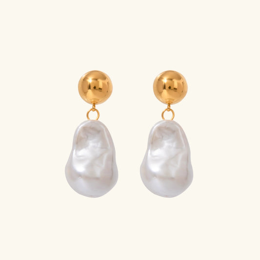 [Echo Fine]Ariana Chunky Pearl Drop Earrings