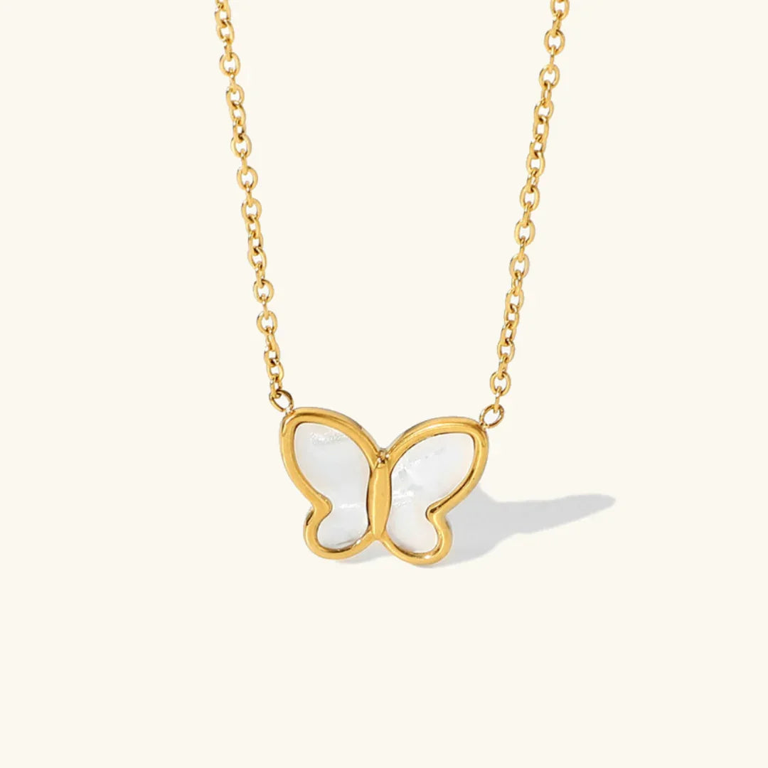 [Echo Fine]Flutterby Mother of Pearl Necklace