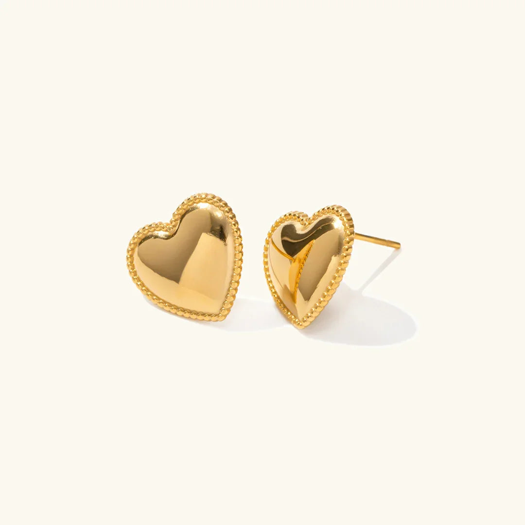[Echo Fine]Ruth Heart Gold Earrings