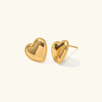 [Echo Fine]Ruth Heart Gold Earrings