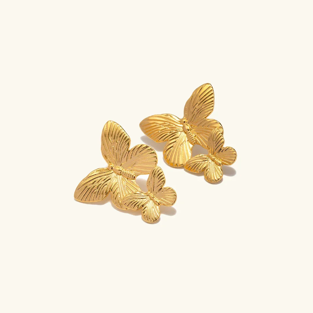 [Echo Fine]Butterfly Gold Earrings