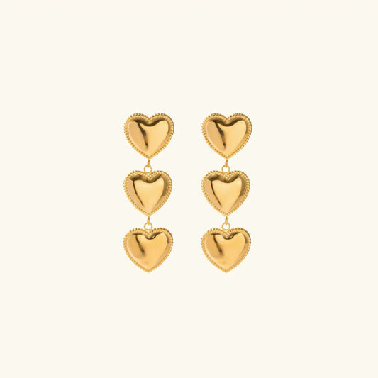 [Echo Fine]Aimee Gold Heart Earrings