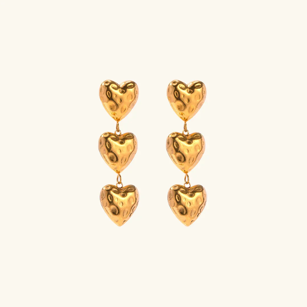 [Echo Fine]Heather Heart Gold Earrings