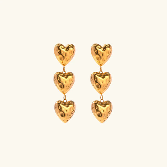 [Echo Fine]Heather Heart Gold Earrings