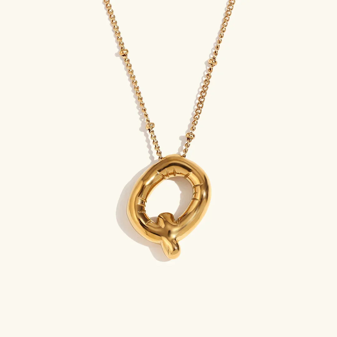 [Echo Fine]Balloon Gold Initial Necklace