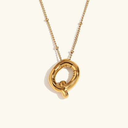 [Echo Fine]Balloon Gold Initial Necklace