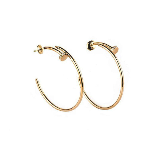 [ECHO ]JUSTE EARRINGS GOLD DIAMONDS 1.8MM