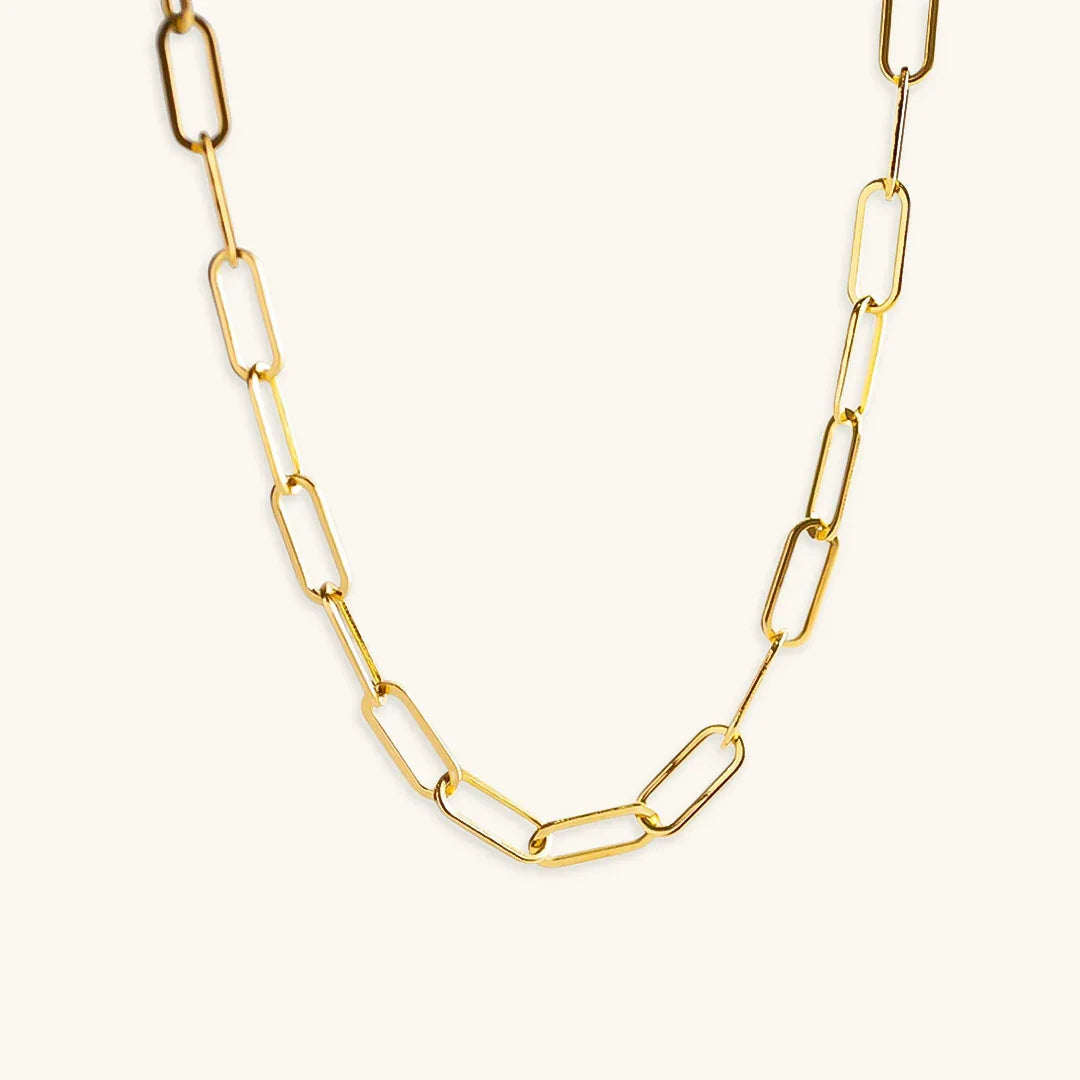 [Echo Fine]Ria Gold Paperclip Chain Necklace