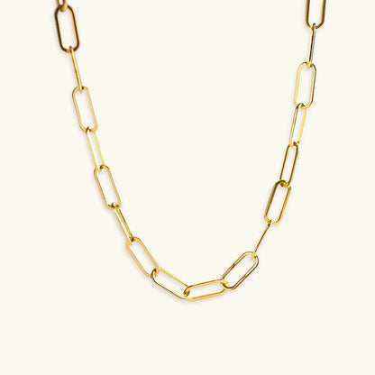 [Echo Fine]Ria Gold Paperclip Chain Necklace