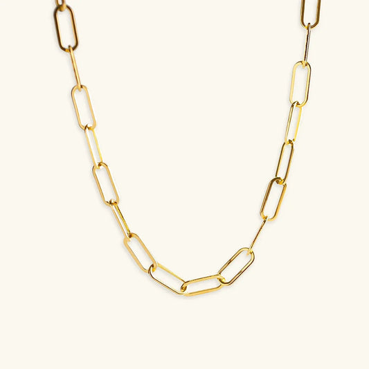 [Echo Fine]Ria Gold Paperclip Chain Necklace