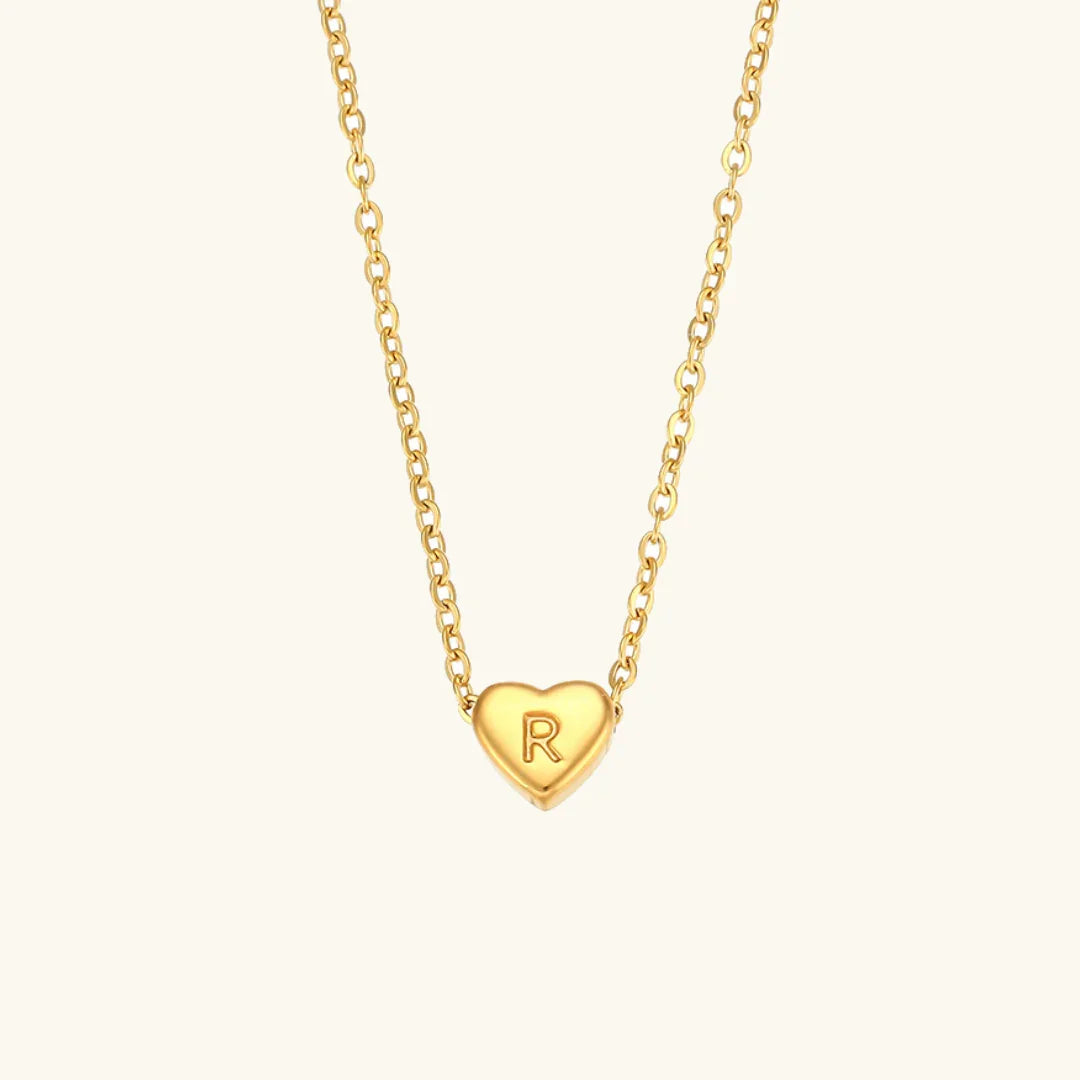 [Echo Fine]Heart Initial Gold Necklace