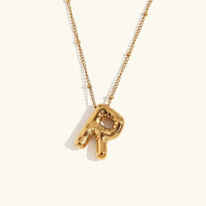 [Echo Fine]Balloon Gold Initial Necklace
