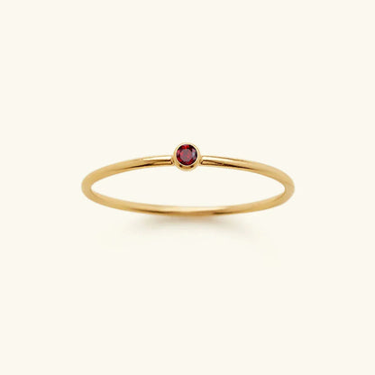 [Echo Fine]Amelia Birthstone Stacker Ring