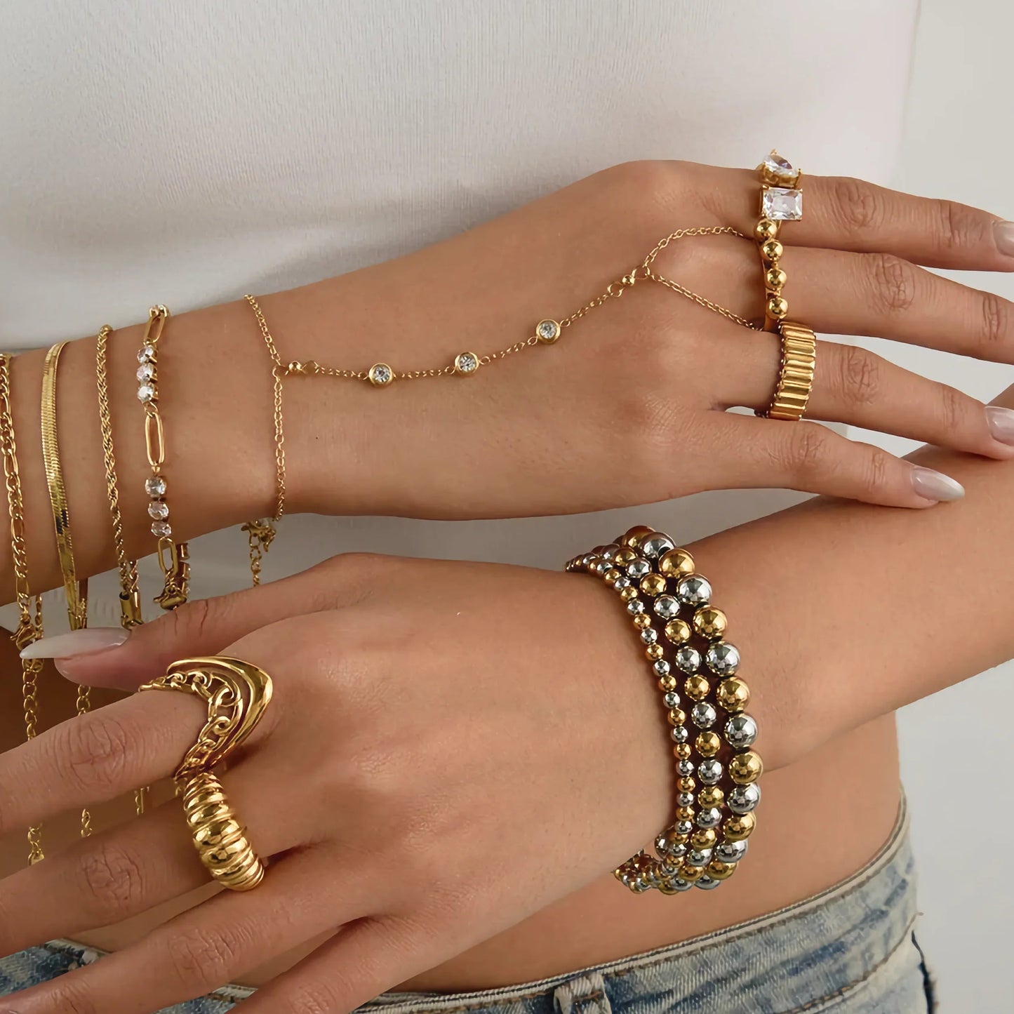 [Echo Fine]Leona Diamond Hand Chain