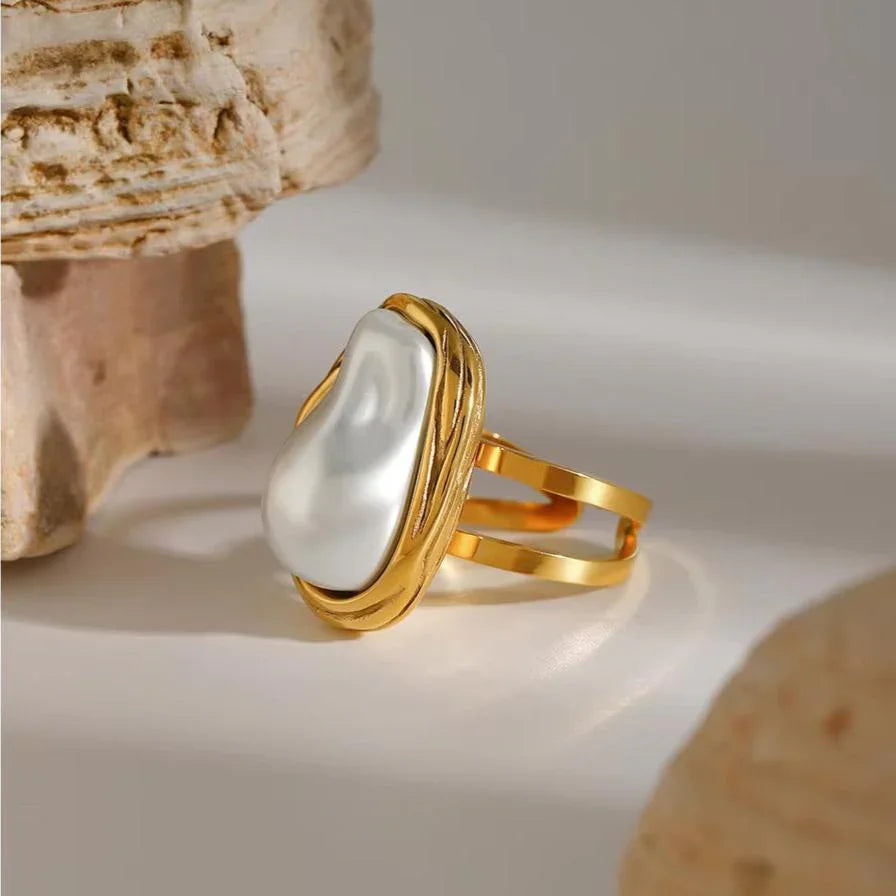 [Echo Fine]Charis Gold Pearl Ring