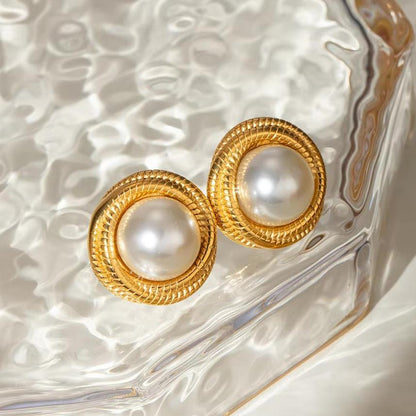 [Echo Fine]Aqua Freshwater Pearl Earrings