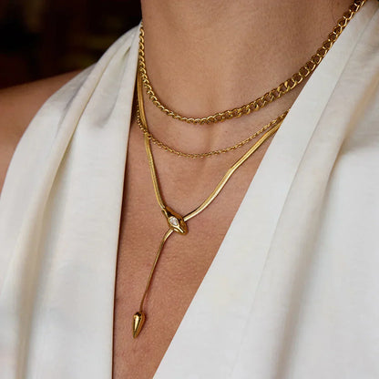[Echo Fine]Zarelle Gold Serpentine Pendant
