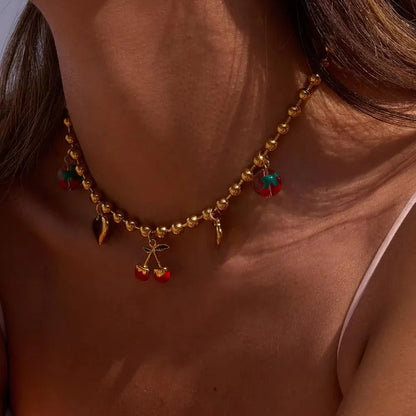 [Echo Fine]Kai Gold Cherry Necklace
