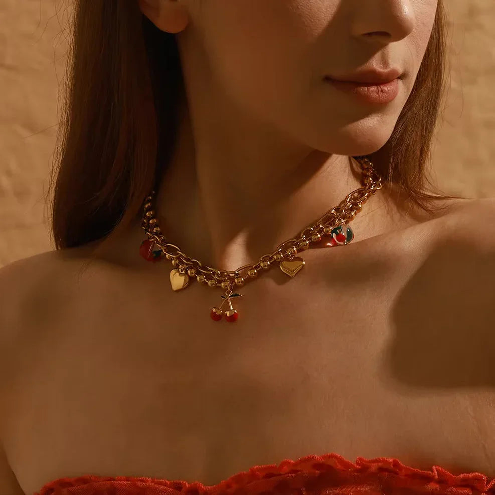 [Echo Fine]Kai Gold Cherry Necklace
