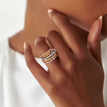 [Echo Fine]Collina Stacked Diamond Ring