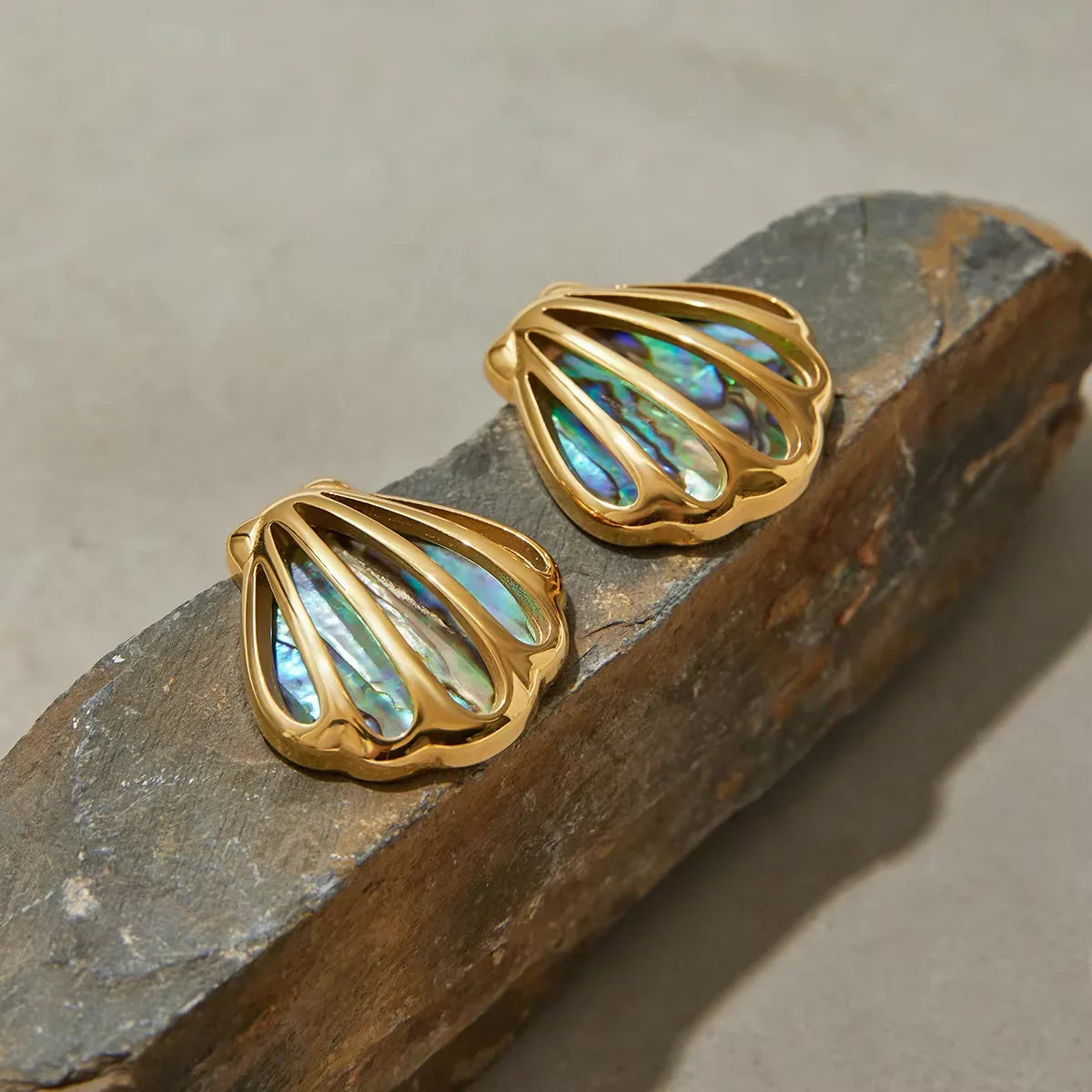 [Echo Fine]Nixie Gold Seashell Earrings