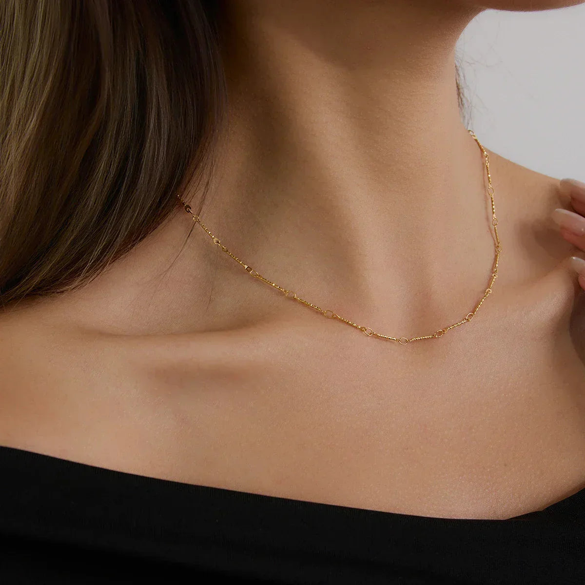 [Echo Fine]Amy Linked Chain Gold Necklace