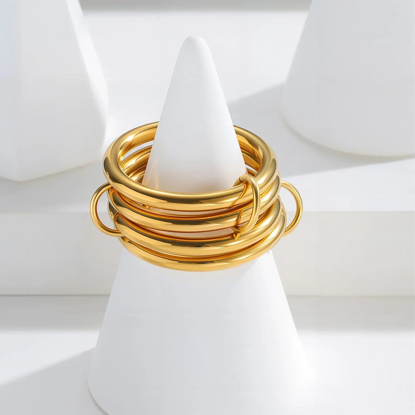 [Echo Fine]Alexandria Two-Tone Stacked Ring