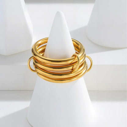 [Echo Fine]Alexandria Two-Tone Stacked Ring