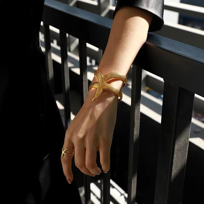 [Echo Fine]Annika Gold Starfish Cuff