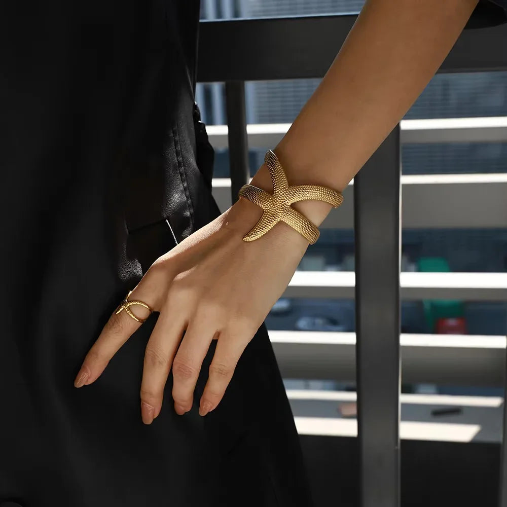 [Echo Fine]Annika Gold Starfish Cuff