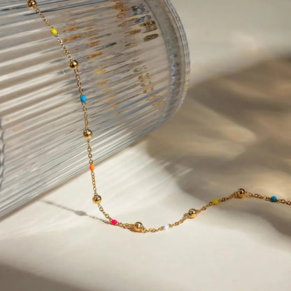 [Echo Fine]Amphitrite Gold Chain Bead Necklace