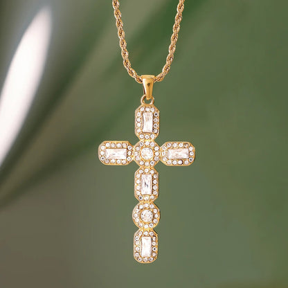[Echo Fine]Evangelina Diamond Cross Necklace