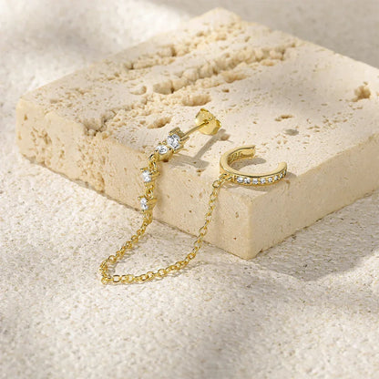 [Echo Fine]Audra Chain Cuff Earring