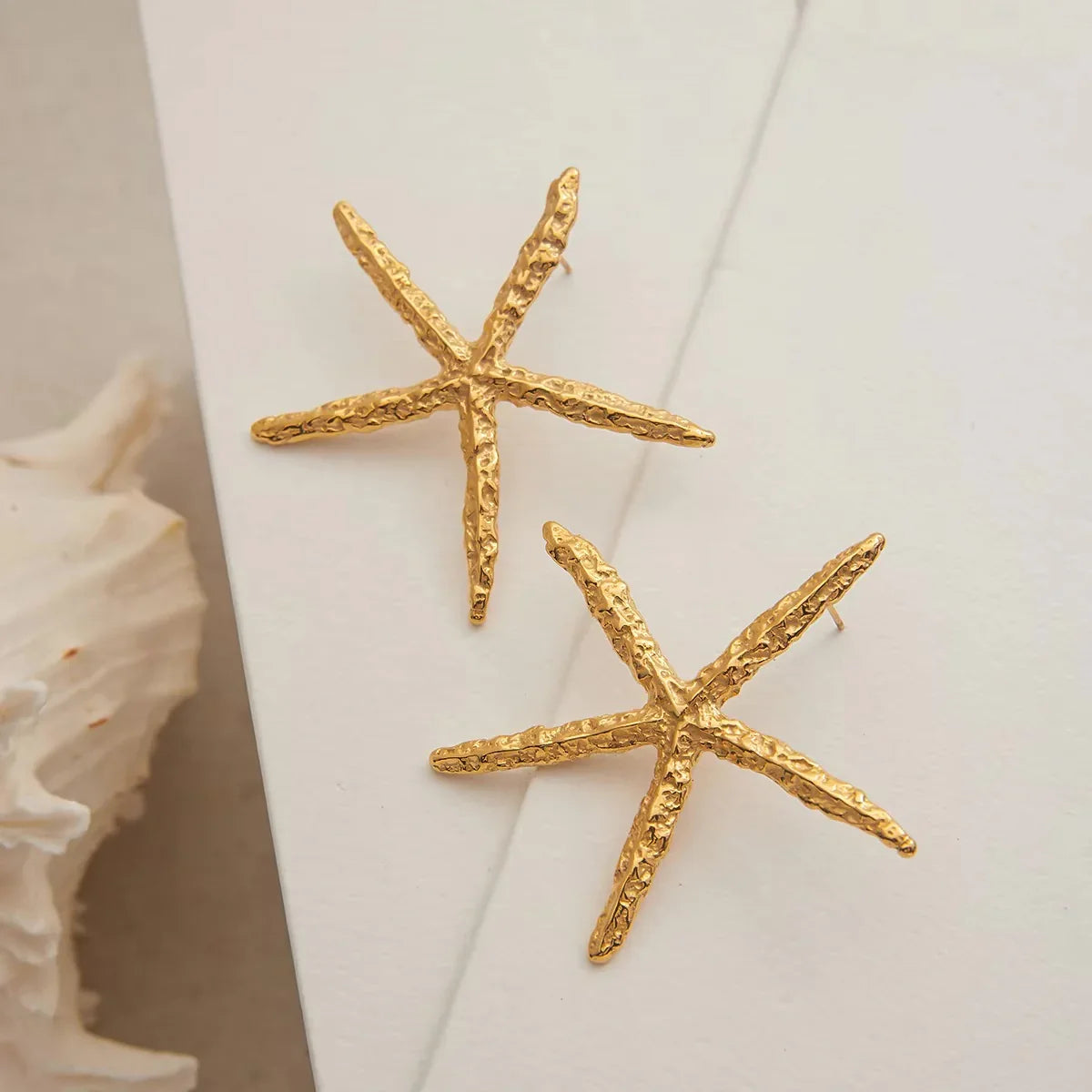 [Echo Fine]Claudia Gold Starfish Earrings