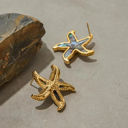 [Echo Fine]Aquatta Gold Starfish Earrings