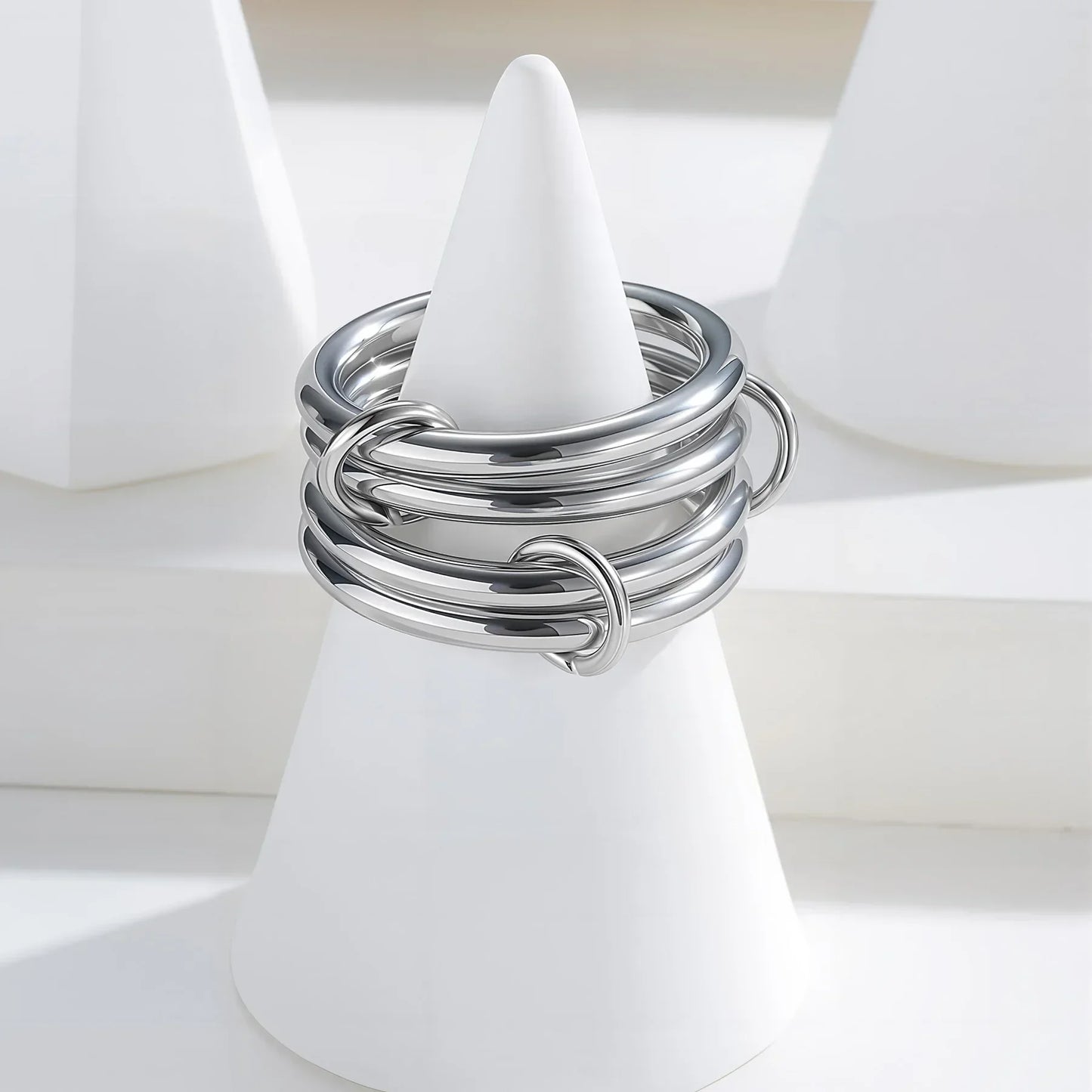 [Echo Fine]Alexandria Two-Tone Stacked Ring