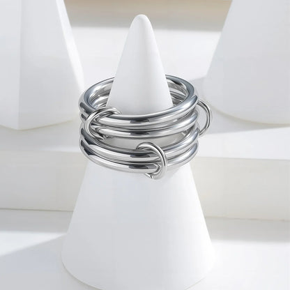 [Echo Fine]Alexandria Two-Tone Stacked Ring