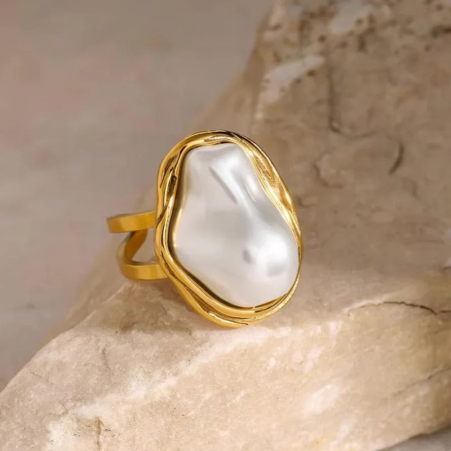 [Echo Fine]Charis Gold Pearl Ring