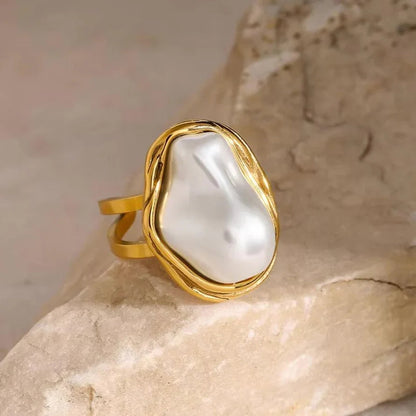 [Echo Fine]Charis Gold Pearl Ring