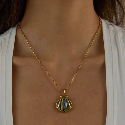 [Echo Fine]Nixie Gold Seashell Pendant