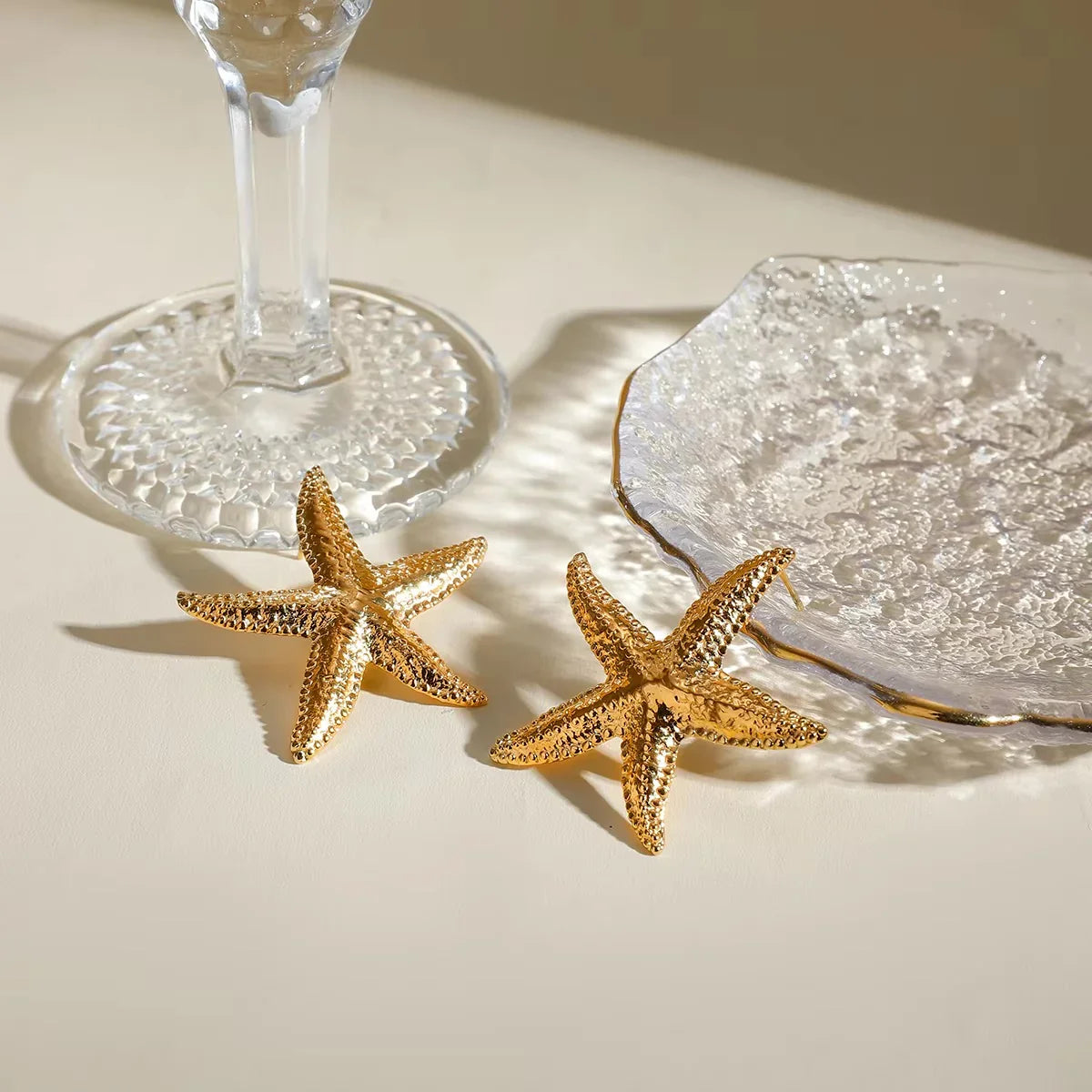 [Echo Fine]Serene Gold Starfish Earrings