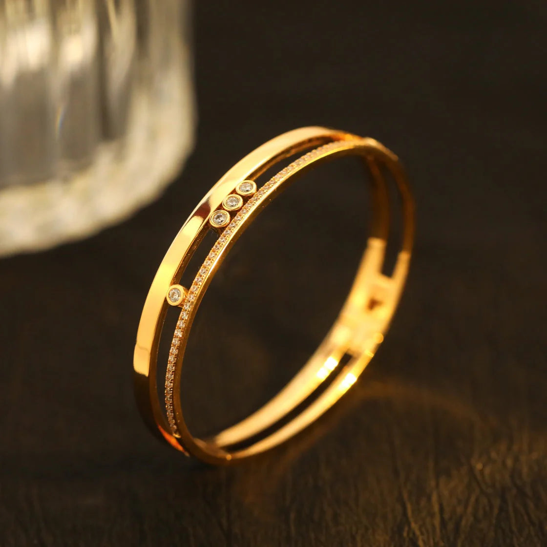 [ECHO]Move Romane Diamond Bangle Bracelet