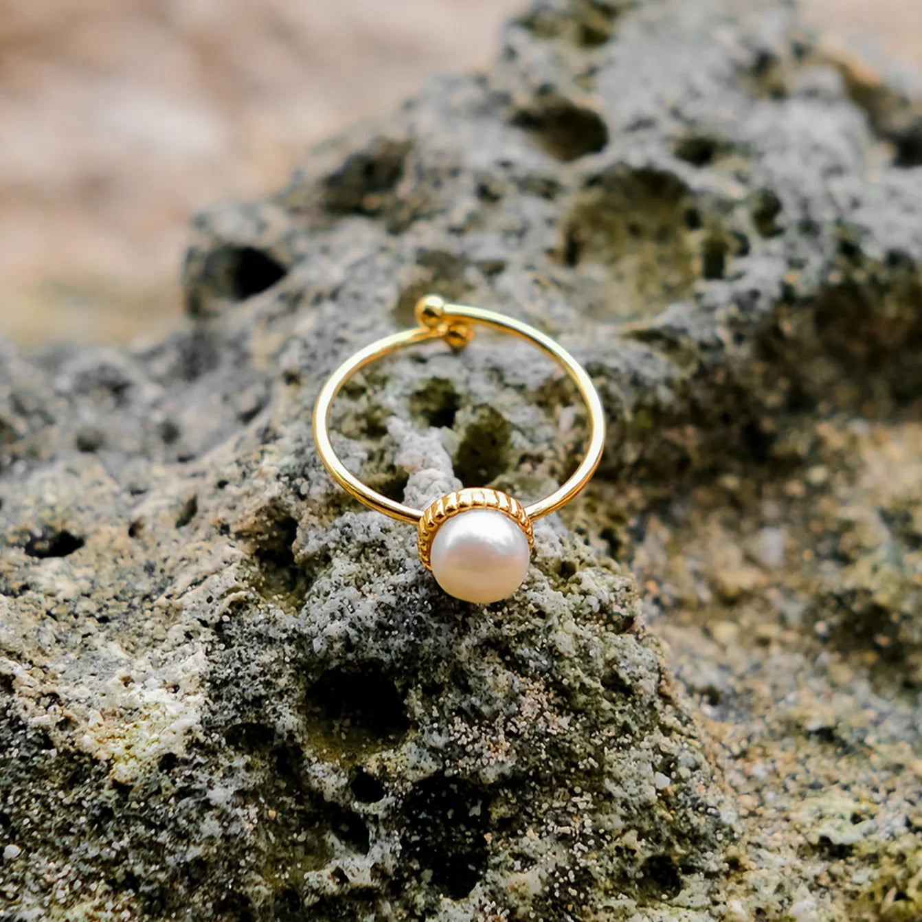 [Echo Fine]Solis Gold Pearl Ring